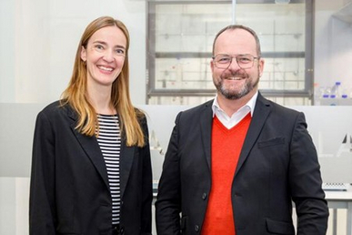 Two representatives of LAUDA Medical at an official company event